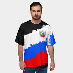 Футболка оверсайз мужская Федерация бокса России - триколор, цвет: 3D-принт — фото 2