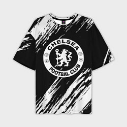 Футболка оверсайз мужская Chelsea краски текстура, цвет: 3D-принт