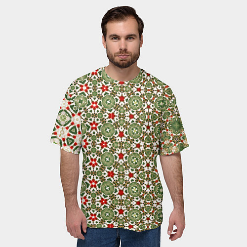 Мужская футболка оверсайз Геометрическая метаморфоза / 3D-принт – фото 3