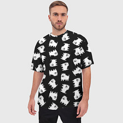 Футболка оверсайз мужская Annoying dog pattern - Undertale, цвет: 3D-принт — фото 2