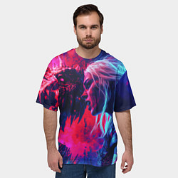 Футболка оверсайз мужская Цири и чудовище, цвет: 3D-принт — фото 2