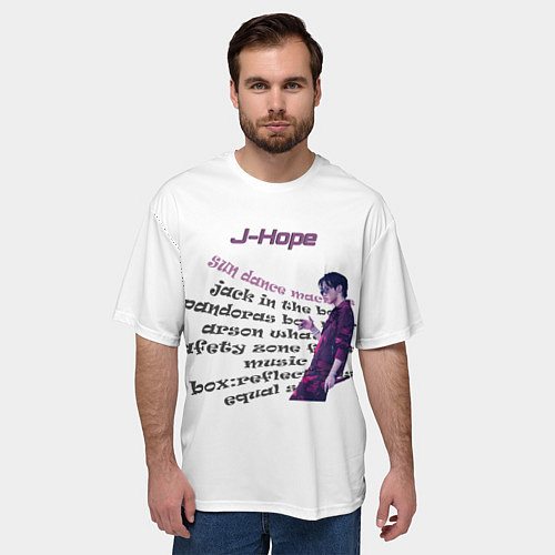 Мужская футболка оверсайз J-Hope - BTS / 3D-принт – фото 3