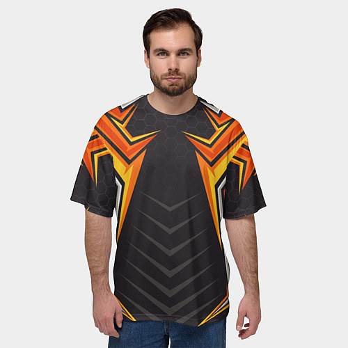 Мужская футболка оверсайз Мото белка / 3D-принт – фото 3