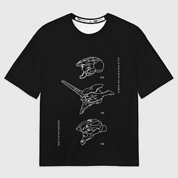 Футболка оверсайз мужская Евангелион Eva, цвет: 3D-принт