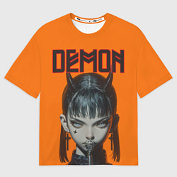 Футболка оверсайз мужская Девушка демон, цвет: 3D-принт