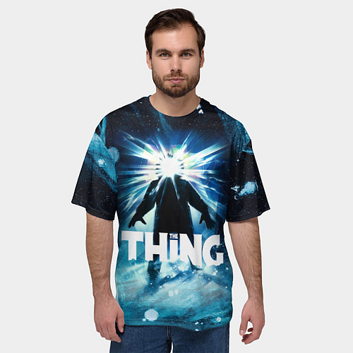 Мужская футболка оверсайз Нечто / 3D-принт – фото 3