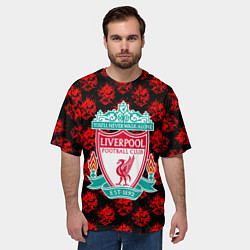 Футболка оверсайз мужская Liverpool samurai, цвет: 3D-принт — фото 2