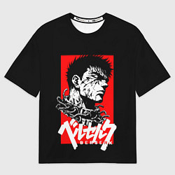 Футболка оверсайз мужская Берсерк аниме, цвет: 3D-принт