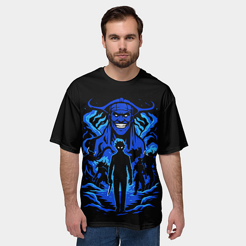 Мужская футболка оверсайз Аниме Поднятие уровня в одиночку / 3D-принт – фото 3