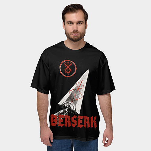 Мужская футболка оверсайз Меч Берсерка / 3D-принт – фото 3