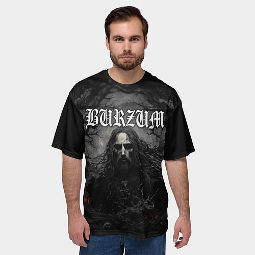 Мужская футболка оверсайз Burzum Varg / 3D-принт – фото 3