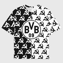 Футболка оверсайз мужская Borussia паттерн ссср, цвет: 3D-принт