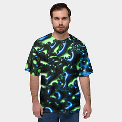 Футболка оверсайз мужская Абстракция капли воды, цвет: 3D-принт — фото 2