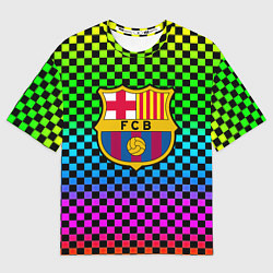 Футболка оверсайз мужская Barcelona gradient neon, цвет: 3D-принт