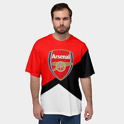 Футболка оверсайз мужская Arsenal geometry sport, цвет: 3D-принт — фото 2