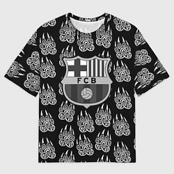 Футболка оверсайз мужская Barcelona лапы лес, цвет: 3D-принт