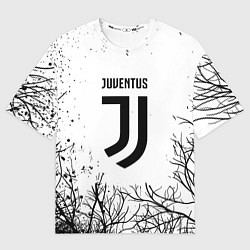 Футболка оверсайз мужская Ювентус черные деревья, цвет: 3D-принт