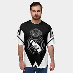 Футболка оверсайз мужская Real Madrid геометрия спорт, цвет: 3D-принт — фото 2