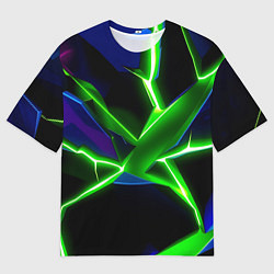 Футболка оверсайз мужская Green glow, цвет: 3D-принт