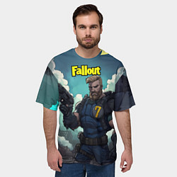 Футболка оверсайз мужская Fallout седьмой, цвет: 3D-принт — фото 2