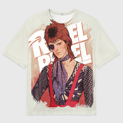 Футболка оверсайз мужская David Bowie Rebel Rebel, цвет: 3D-принт