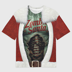 Футболка оверсайз мужская Костюм зомби Санты Клауса на новый год, цвет: 3D-принт
