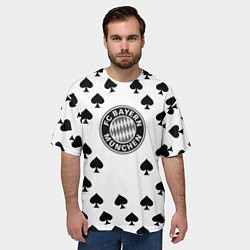 Футболка оверсайз мужская Bayern Mnchen пики, цвет: 3D-принт — фото 2