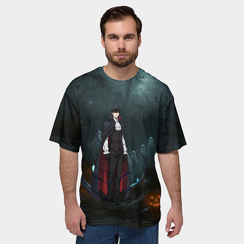 Мужская футболка оверсайз Вампир Сон Джин-Ву - Поднятие уровня в одиночку ан / 3D-принт – фото 3