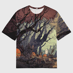 Футболка оверсайз мужская Призрачный лес, цвет: 3D-принт