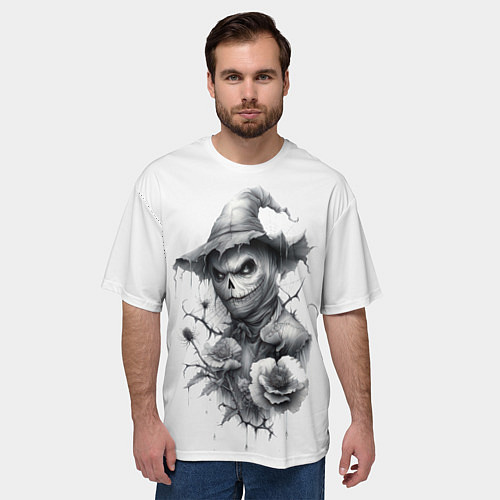 Мужская футболка оверсайз Eerie Scarecrow / 3D-принт – фото 3