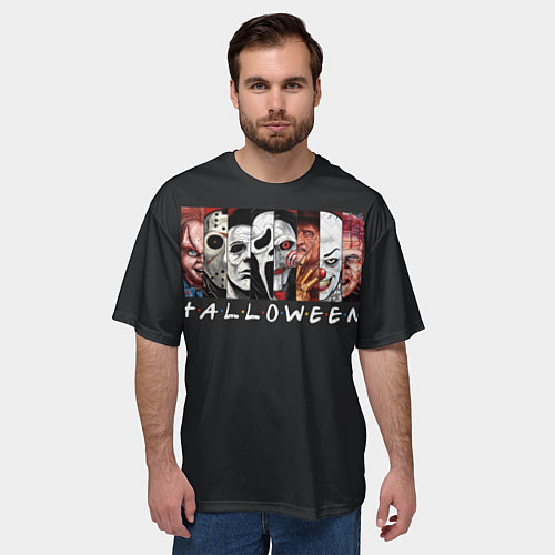 Мужская футболка оверсайз Герои ужасов / 3D-принт – фото 3