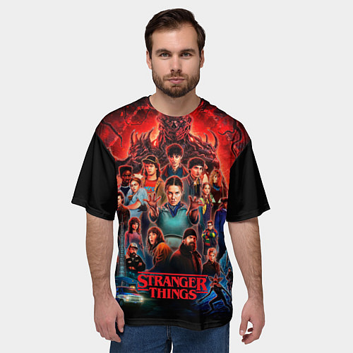 Мужская футболка оверсайз Все герои Загадочные события финал / 3D-принт – фото 3
