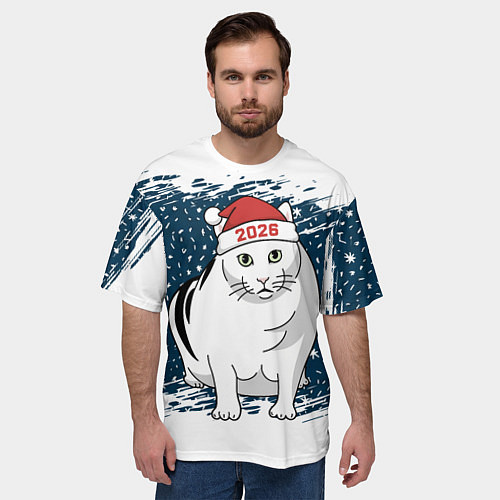 Мужская футболка оверсайз Кот Бендер - 2026 / 3D-принт – фото 3