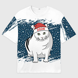 Футболка оверсайз мужская Кот Бендер - 2026, цвет: 3D-принт