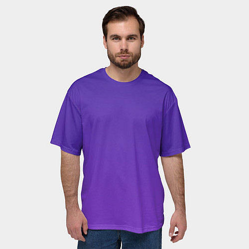 Мужская футболка оверсайз The color is purple / 3D-принт – фото 3