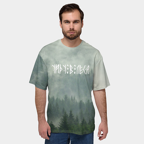 Мужская футболка оверсайз Уйду в леса / 3D-принт – фото 3