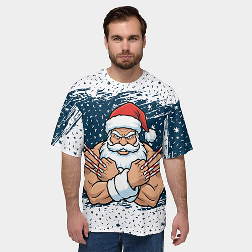Мужская футболка оверсайз Сантамаха / 3D-принт – фото 3