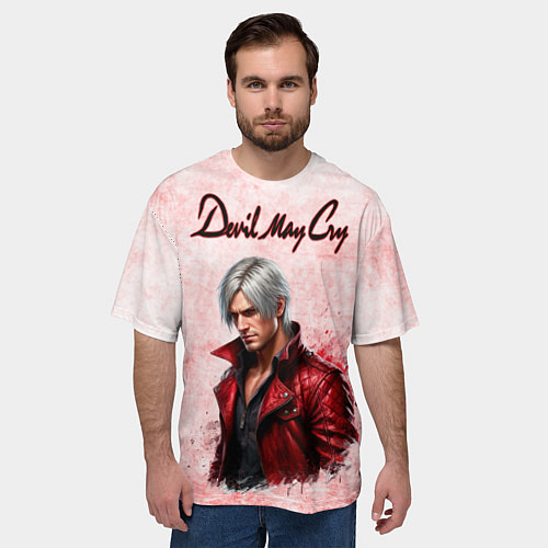 Мужская футболка оверсайз Данте - дьявол может плакать / 3D-принт – фото 3