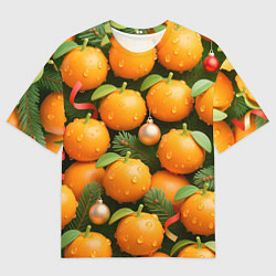 Футболка оверсайз мужская Мандариновое настроение, цвет: 3D-принт