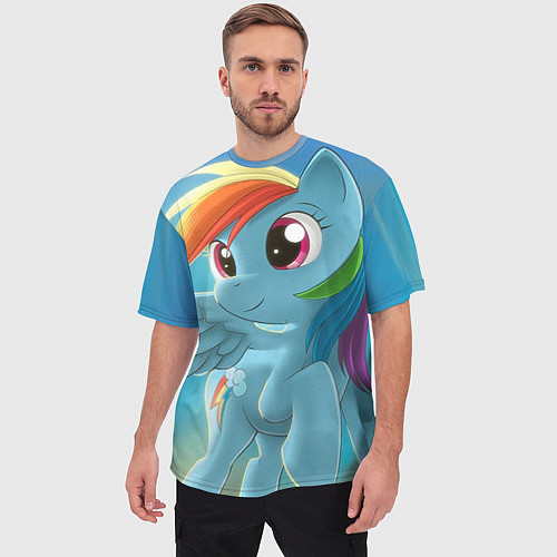 Мужская футболка оверсайз My littlle pony / 3D-принт – фото 3