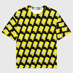 Футболка оверсайз мужская Барт Симпсон: узор, цвет: 3D-принт