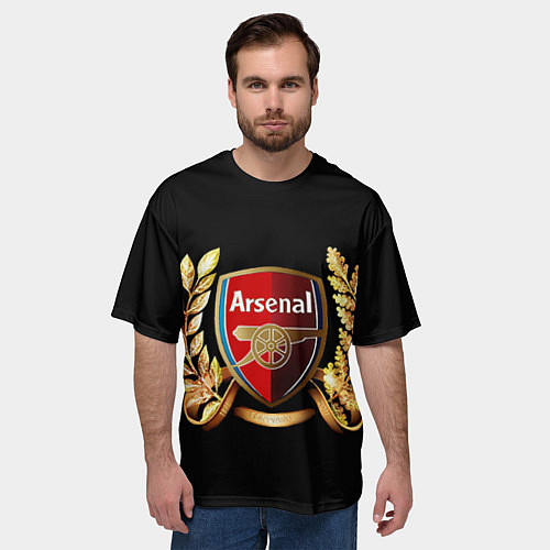 Мужская футболка оверсайз Arsenal / 3D-принт – фото 3