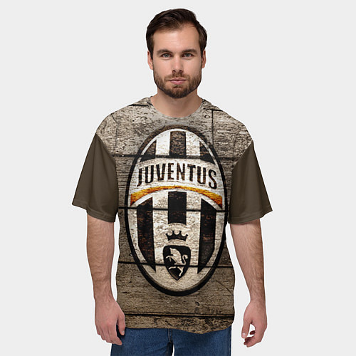 Мужская футболка оверсайз Juventus / 3D-принт – фото 3