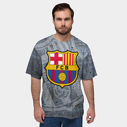 Футболка оверсайз мужская Barcelona, цвет: 3D-принт — фото 2