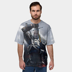 Футболка оверсайз мужская Геральт, цвет: 3D-принт — фото 2