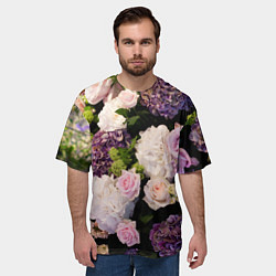 Футболка оверсайз мужская Весенние цветы, цвет: 3D-принт — фото 2