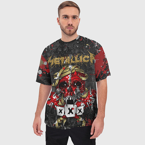 Мужская футболка оверсайз Metallica XXX / 3D-принт – фото 3