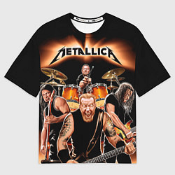 Футболка оверсайз мужская Metallica Band, цвет: 3D-принт
