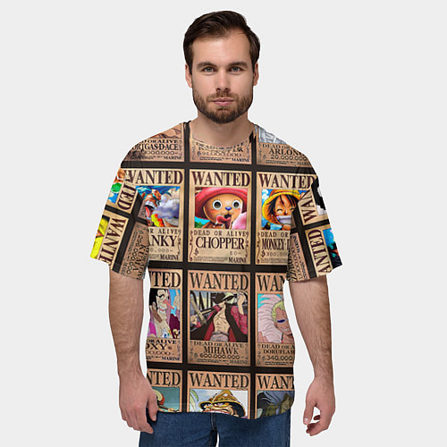 Мужская футболка оверсайз One Piece / 3D-принт – фото 3