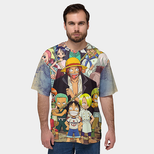 Мужская футболка оверсайз One Piece / 3D-принт – фото 3